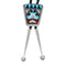 Native American Zuni Sterling Silver Multicolor Inlay Bolo Tie JX129078